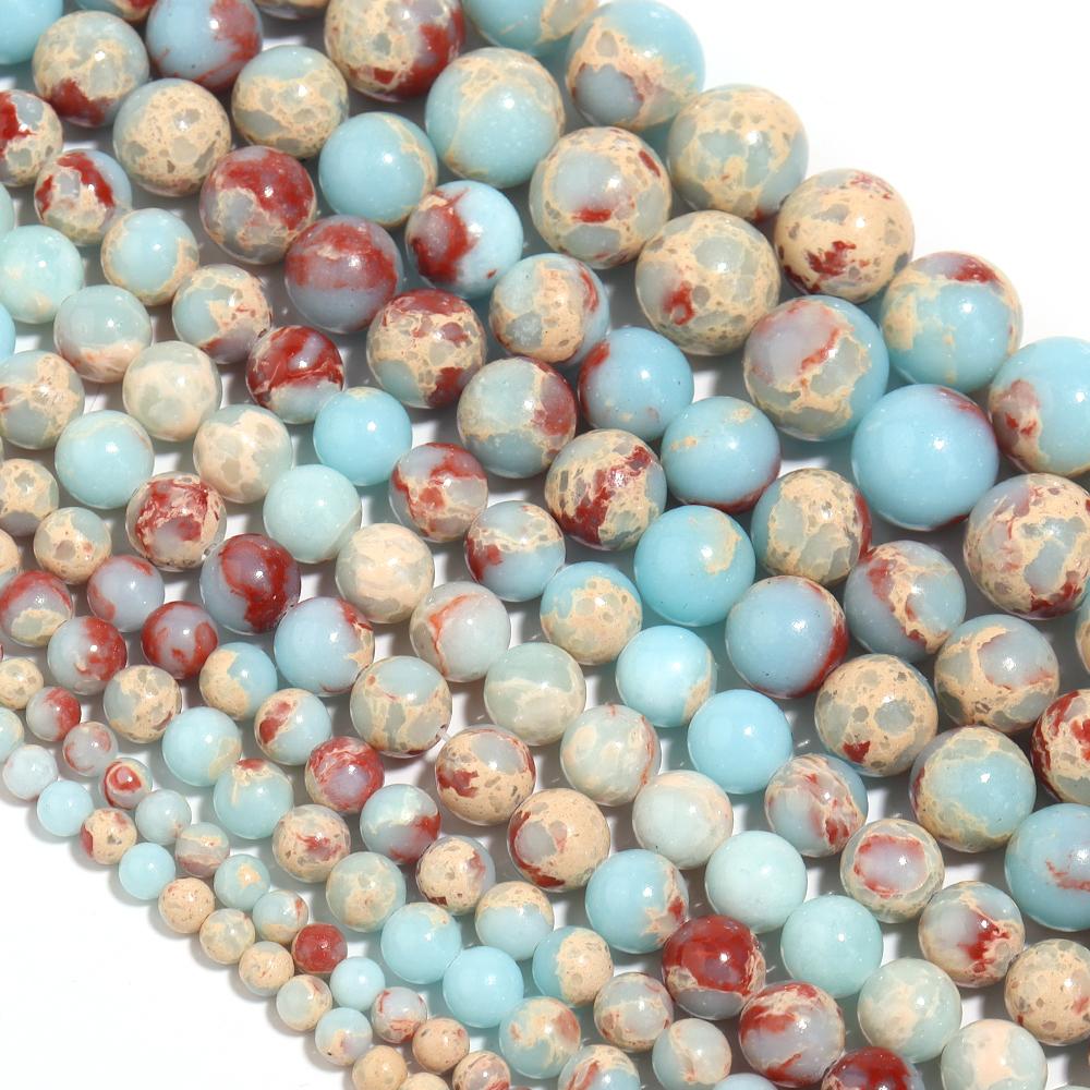 Natural Stone Beads Agate Amethyst Jade Amazonite Tiger Eye Loose Round Beads For DIY Bracelet Necklace Gift Making4/6/8/10/12mm