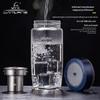 Business Portable Single-Layer Glass Water Bottle with Tea Infuser