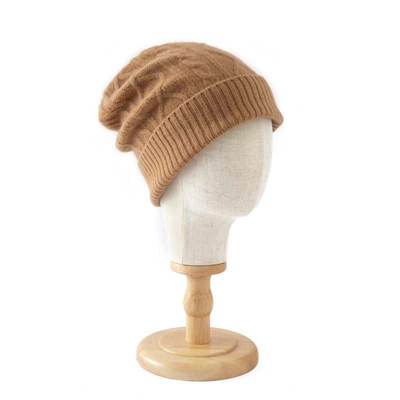 Merino Fine Pure Wool Autumn and Winter Cold Hat Soft, Comfortable and Warm Knitted Wool Hat New Versatile