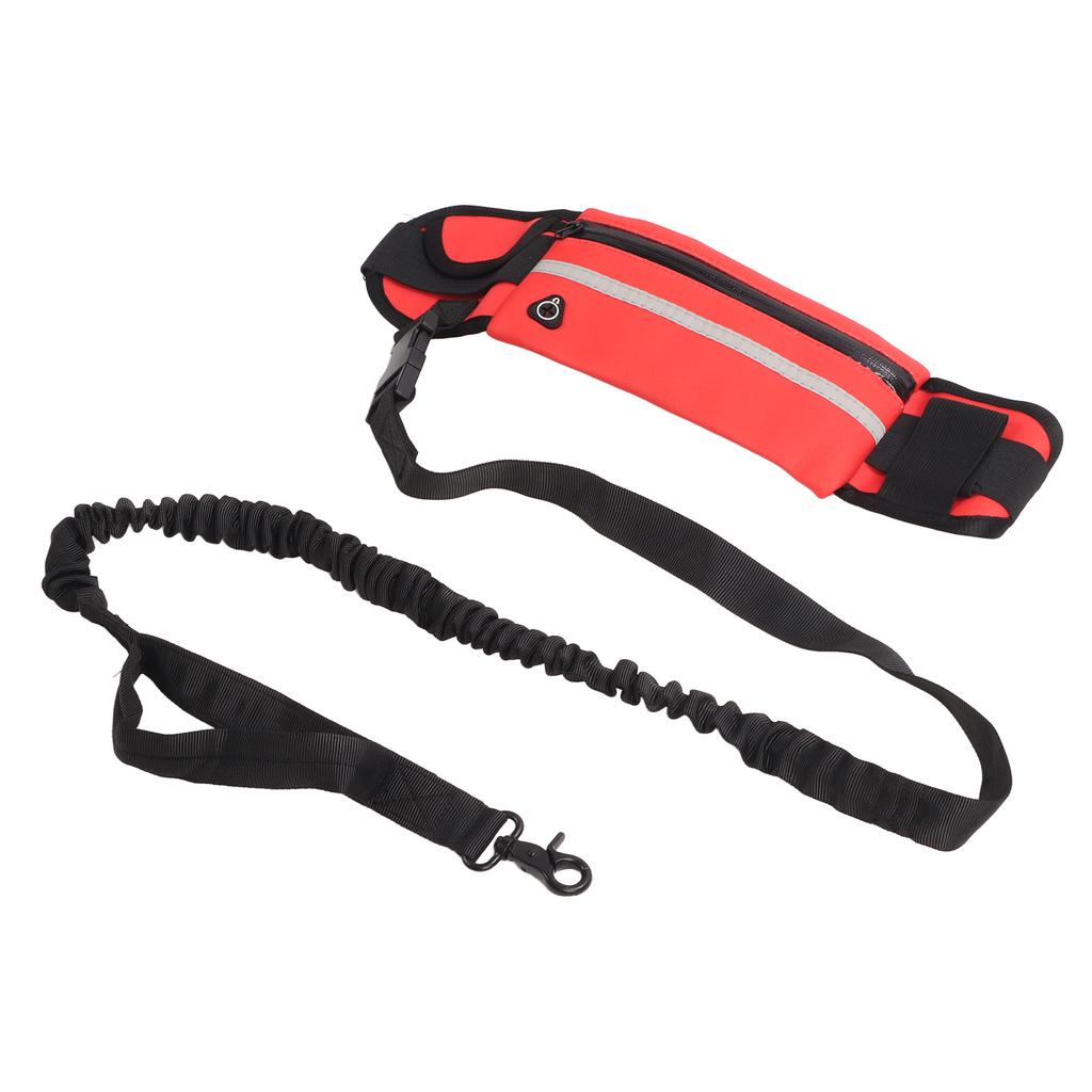 Dog Running Leash Belt Bag Hands Free Reflective Elastic Flexible Waist Dog Running Leash for