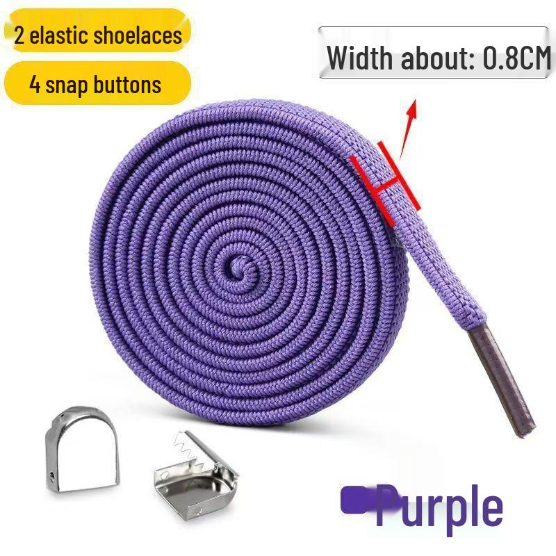 8mm Elastyczne sznurówki bez wiązania z klamrą zatrzaskową dla mężczyzn i kobiet