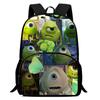 Monsters & Co. Zaino Scolastico Monsters, Inc Alta Definizione Multifunzione Oxford Leggero