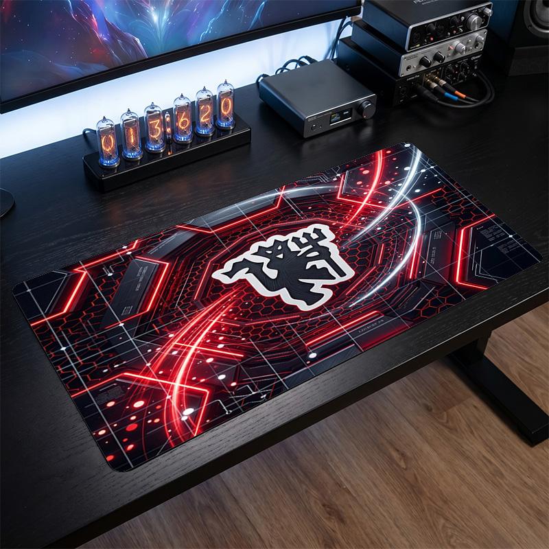 Duża Podkładka pod Mysz z Nadrukiem Manchester United, Antypoślizgowa Miękka Gumowa Mata Biurkowa do Gier na Biuro Laptop Komputer Dekoracja