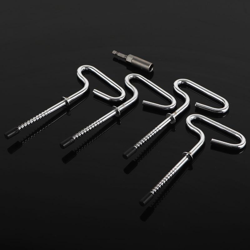 Winter Camping & Ice Fishing Ground Peg Tool: Threaded Snow & Ice Peg for Tent Stabilization