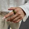 Ins Style Vintage Irregular Transparent Colored Resin Ring New Trend Boho Geometric Finger Rings Aesthetic Jewelry Accessories