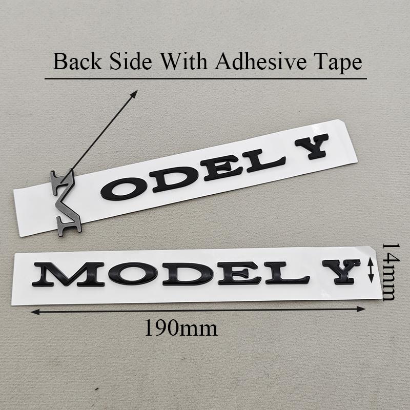 3D ABS Chrome Black Car Rear Trunk Badge Logo MODEL Y Letters Emblem Decals For Tesla MODEL Y Auto Exterior Accessories