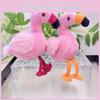 Flamingo Lively Plush Toy Hanging Keychain In Red Yellow And Shades Orange