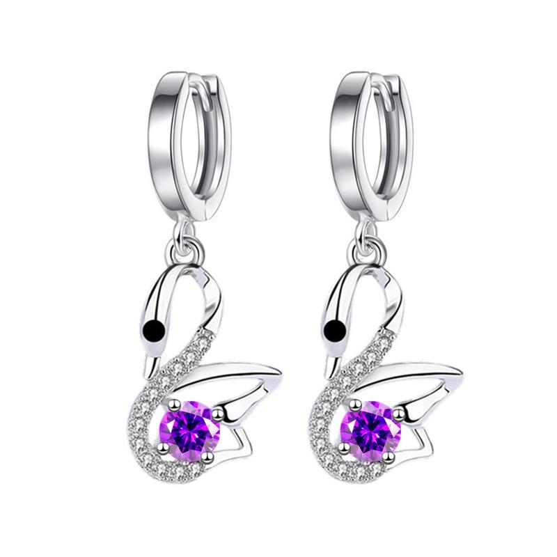 New European and N Cygnet with Diamond Ear Buckle Cool Wind Senior Sense Earrings