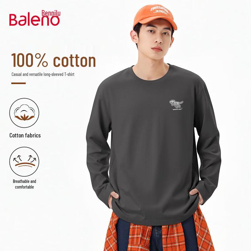 Baleno Men s Pure Cotton Long-Sleeve T-Shirt