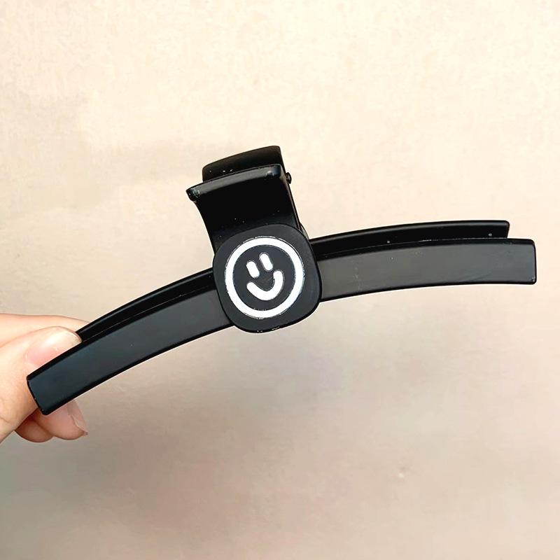 3 Pieces of Senior Sense Smiley Face Frosted Models Temperament Hair Card Hair Accessories