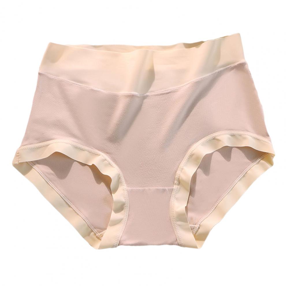 

Женские трусики с бантом, цвет соответствует, высокая талия, хлопок, бесшовные, антисептические, мягкие, тонкие, дышащие, влагоотводящие, эластичные, женские M бежевый