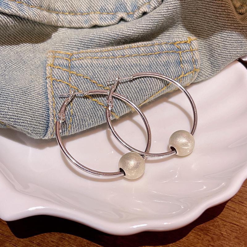 Elegant Large Circle Earrings: European-American Style, Light Luxury, Retro, Versatile, Perfect for Women.