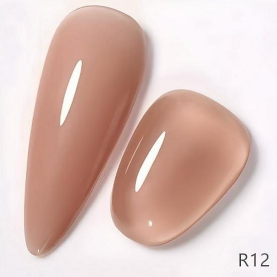2-in-1 Nude Transparent Gel Nail Polish: Base & Top Coat