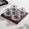 Transparent Glass Divided Snack & Fruit Serving Tray