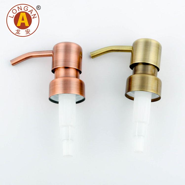 Fast Delivery Shampoo Pump 28/410 Matte Gold Stainless Steel Hand Lotion Pump Head Black of Soap Dispenser at Good Price