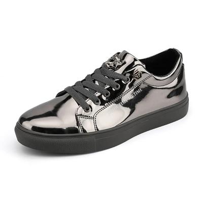 Mode blau Hohe Spiegel Schuhe Männer Casual Big Size Glitter Leder Männer Schuhe Bequeme Flache Mann Schuhe zapatos hombre