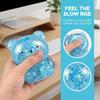 Glitter Bear Stress Ball Sugar Bear Novelty Squeeze Ball Soft Slow Rising Toy for Adults Party Favors Easter Basket Stuffers
