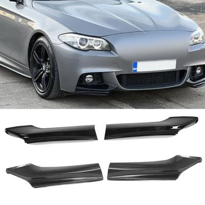 New 2Pcs Front Bumper Lip Spoiler Reduce Wind Resistance Bumper Corner Splitter for 5 Series F10 F11 M Sport 2010 To 2016