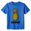 Summer Cartoon Pineapple Print Tshirt Unisex Unisex Casual Cotton Tee Short Sleeve Tropical Fruit Graphic Unisex Tops