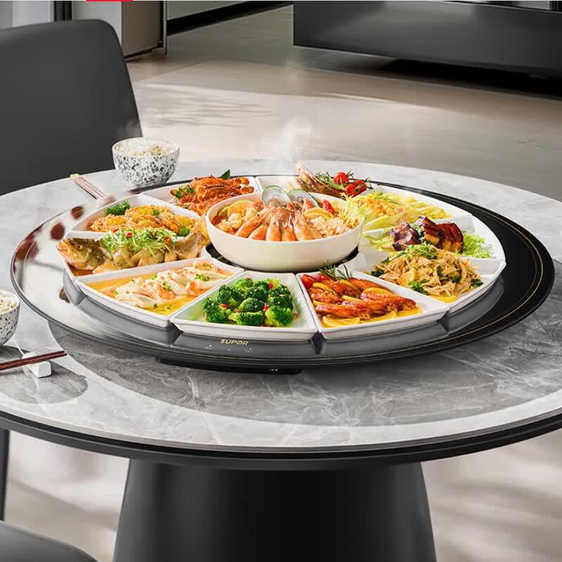 Supor 80CM Round Rotatable Food Warmer Tray CN plug (adapter included)