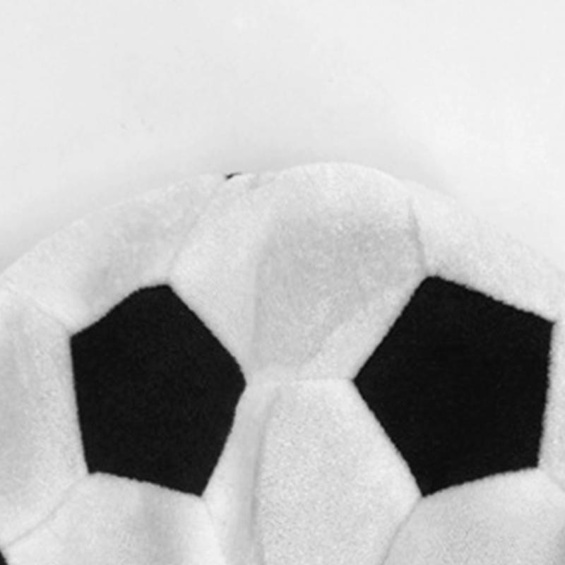 Halloween Soccer Bucket Hat Headgear Plush Head Cover for Masquerades Halloween Plush Cartoon Hat Headgear