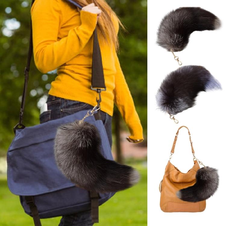 Imitation Furs Foxes Tail Pendant Toy Backpack Pendant Animal Tail Keychain
