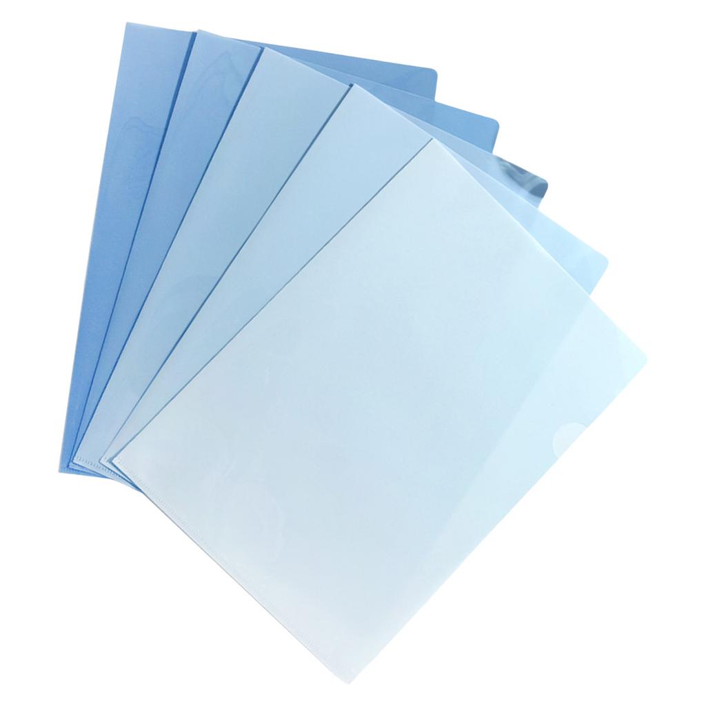 5Pcs Clear Side Cut File Covers for Ducoment Presentation Letter Size File Paper Covers Top and Side Opening File Sleeve