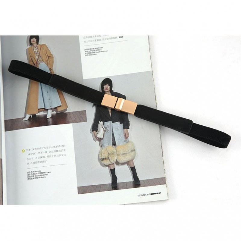 Stylish Women's Elastic Waist Belt For Dresses And Sweaters In Black And Camel Colors