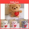 Cute Animal Plush Bear Toy With Heart Accent Great For Valentine's And Qixi Festival