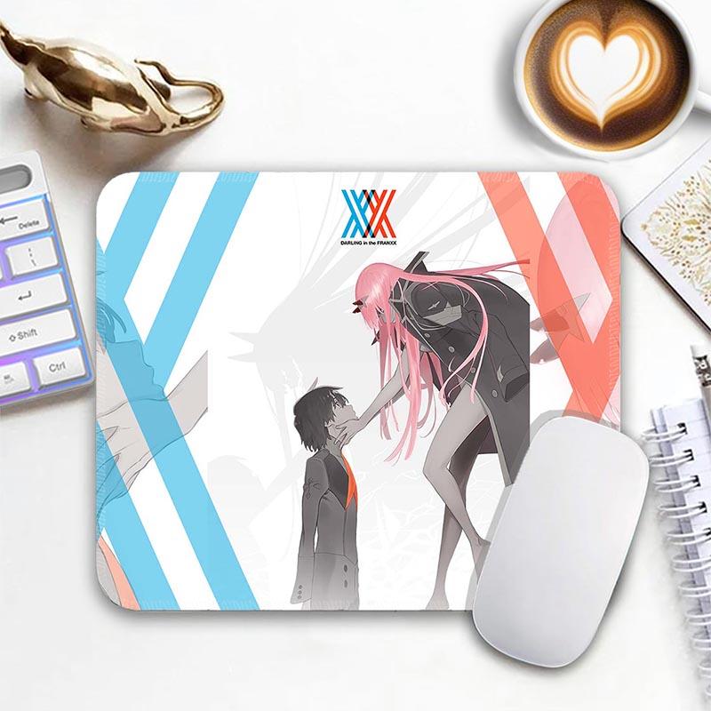 Anime Kawii Standard Mouse Pad D_DARLING in the F_FRANXX Zero Two Gamer Small Mousepad Travel Mouse Mat Non-Slip Mousemat