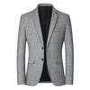 Männer Blazer Einfarbig einreiher Herbst Winter Revers Tasten Anzug Jacke für Den Täglichen Verschleiß