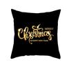 Home decor black merry christmas pillowcase christmas decoration party christmas moose pillowcase 45x45cm