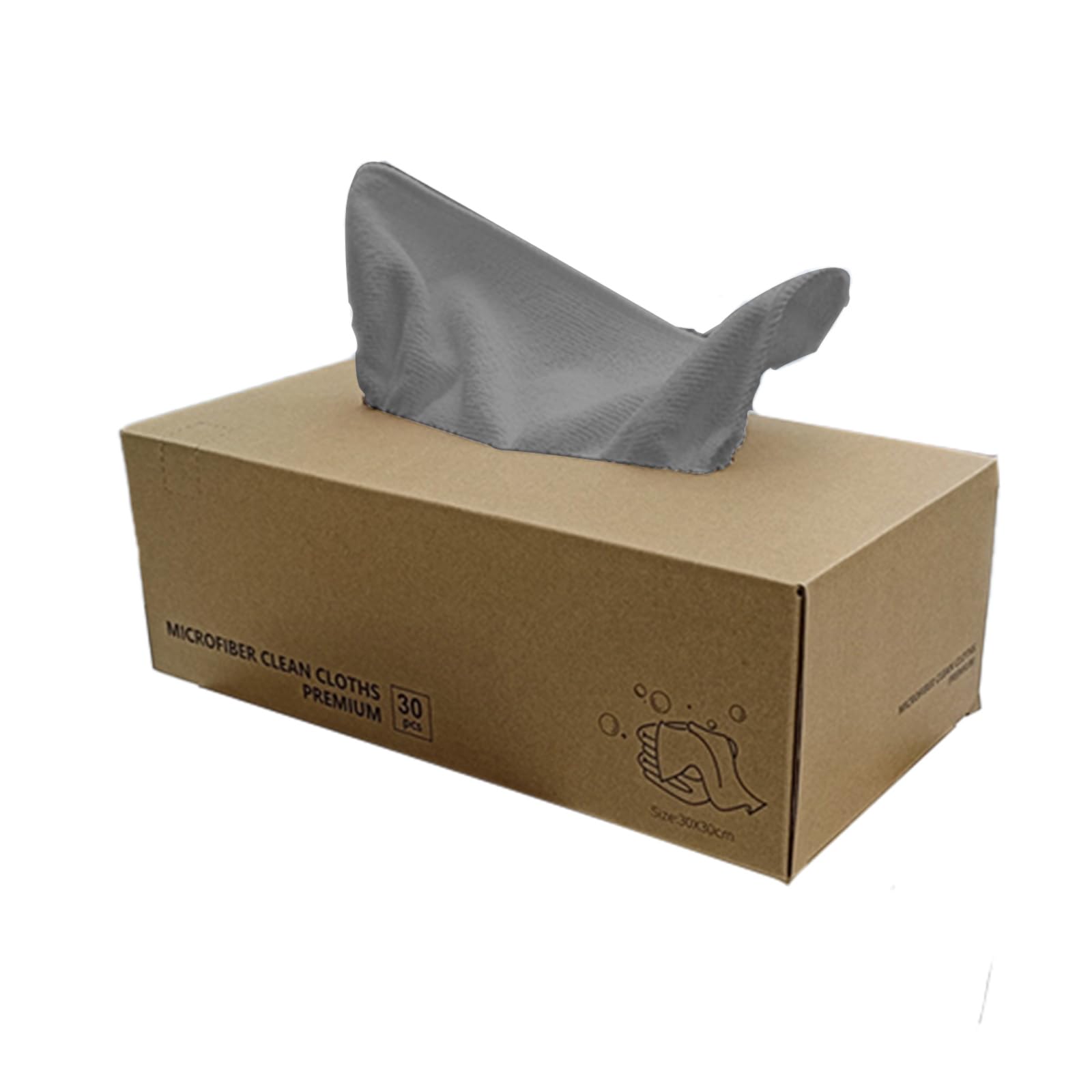 

Ткань из микрофибры в стиле коробки для салфеток для мойки автомобиля 300 x 300 мм 30 штук Большой размер Одноразовая Многоразовая Удивительная впитываемость воды Быстросохнущая Высокая прочность серый