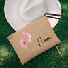 Flower Personalized Name Lipstick Bag Travel Make Up Pouch Kawaii Coin Purse Aesthetics Cosmetic Organizer Gift for Your Lover