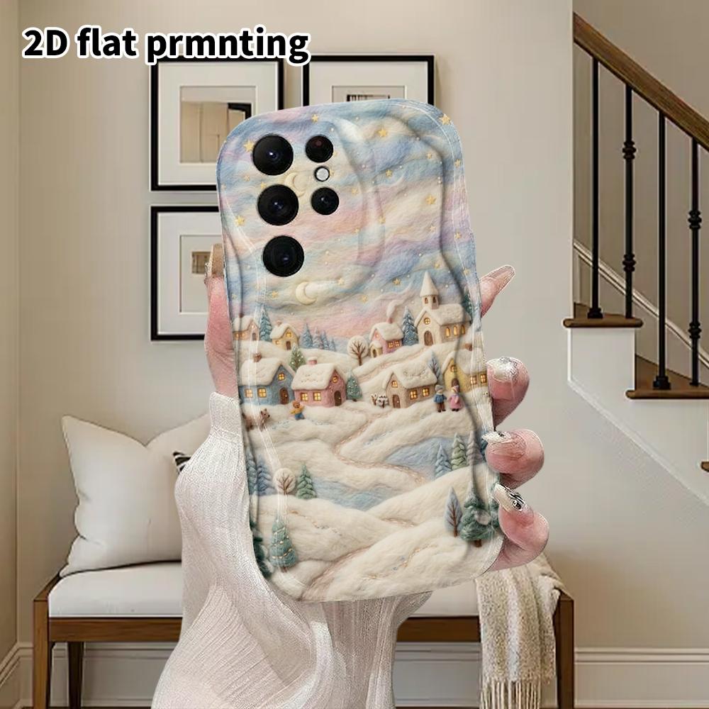 Phone Case: 2D Flat Samsung Galaxy A34 A35 M05 M06 S20 S22 S21 FE Plus 5G Protective Case, Couple Style, Poke Fun Town, Christmas and Halloween Gifts