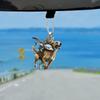 1-Piece Realistic Feline Car Pendant; Affable Car Decor for Rearview Mirror; Interior Accessories