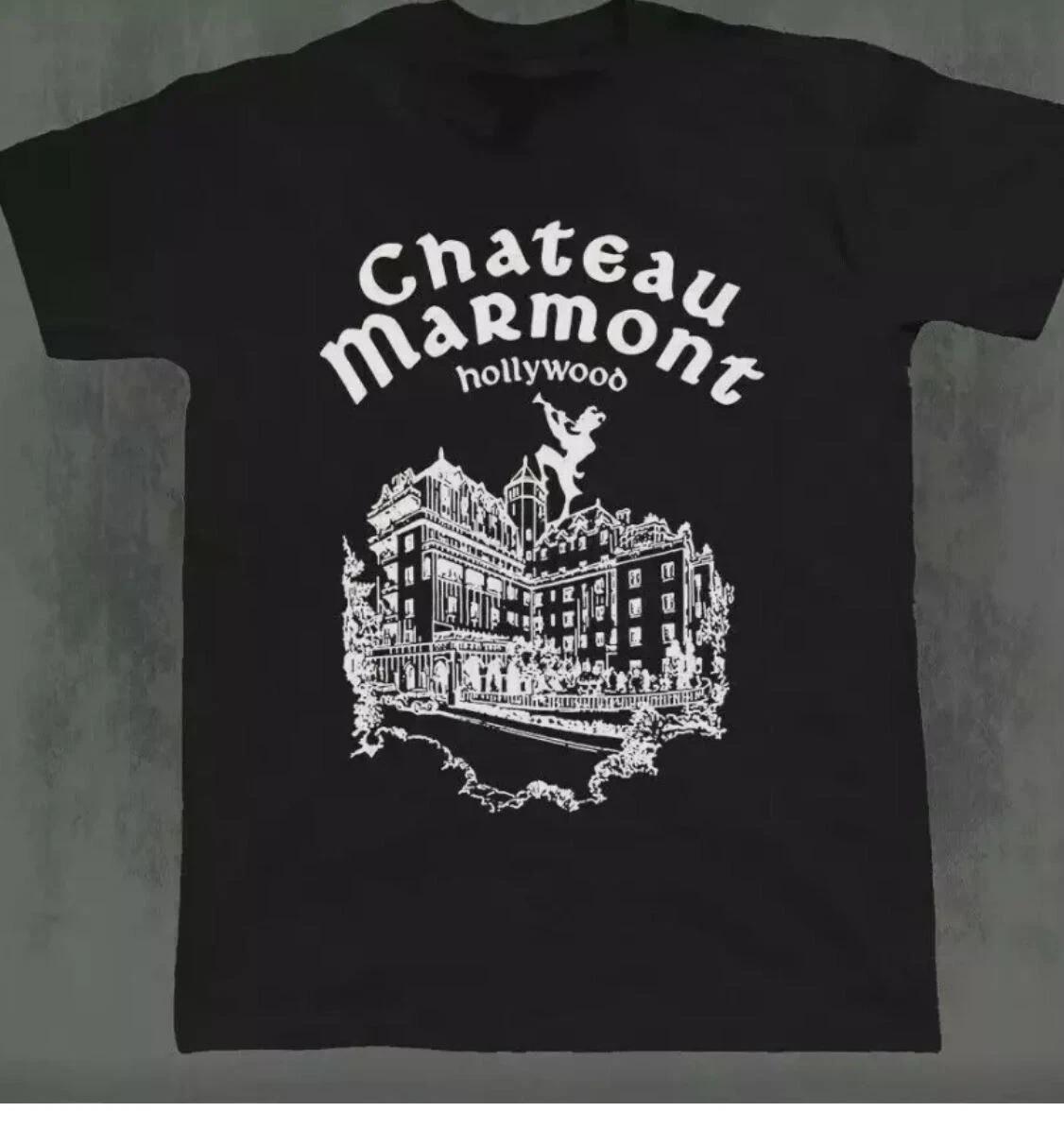 

Chateau Marmont Hollywood Hotel Black 100% Cotton T-shirt Mens Tees Top S-5XL BUY NOW! 2XL