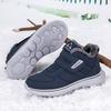 Men's High Top Waterproof Winter Boots with Velvet Lining - Soft Sole, Warm Snow Shoes for Elderly & Dad.