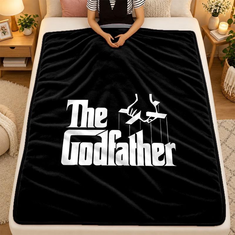 Flannel BlanketThe Godfather Warm Soft Throw Blanket for Indoor Sofa Bed Living Room Use
