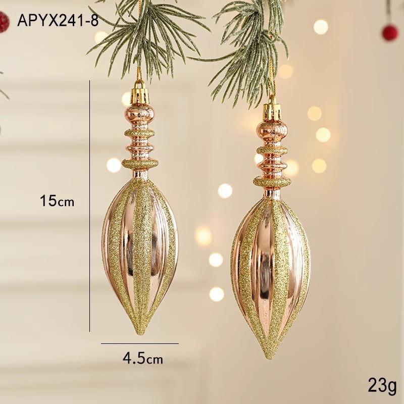 Christmas Decorations Party Plating Tree Pendants Rose Gold Sequins Conch Accessories Pentagram Small Gifts Pendants Supplies