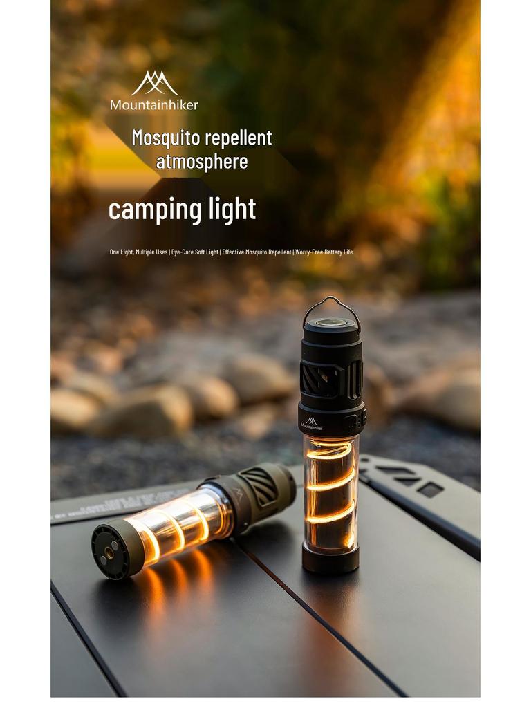Retro Camping Lantern & Mosquito Repellent: Rechargeable, Portable Tent Light for Outdoor Use