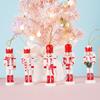 12CM 5Pcs Nutcracker Soldier Doll Puppet Pendant Christmas Decoration Christmas Tree Table Office Ornament Doll Toys Gift Friend