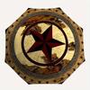 Western Star Round Area Rug - Rustic Lodge Decor Carpet MatUmbrella, Portable 3-Fold Compact Umbrella,Christmas Gift ES403