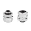 2PCS Silver/Black Pass-Through Fittings OD 14MM Extender Connector Hard Tube Fitting  PC Cooling
