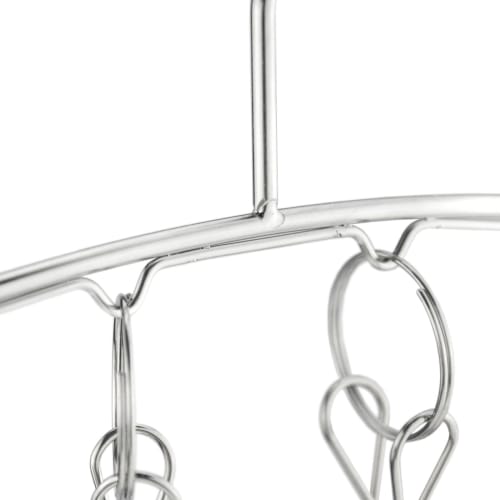 Set of 2 Waikas Stainless Steel Sock and Underwear Hangers with 8 Clips | Perfect for Drying Baby Clothes and Towels