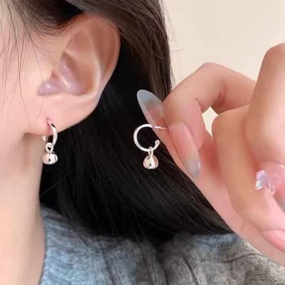 Minimalist Silver Bean Earrings ~ Sterling Silver High-End Niche Design, Versatile and Elegant for Women