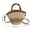 Large Capacity Weave Straw Bag Casual Woman Handbag Ins Bucket Shoulder Bag  Holiday