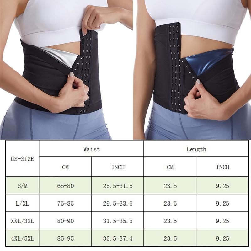 Sauna Slimming Belt For Women Fat Burning Weight Loss Training Belly Corset Sweat Body Shaper Waist Trainer