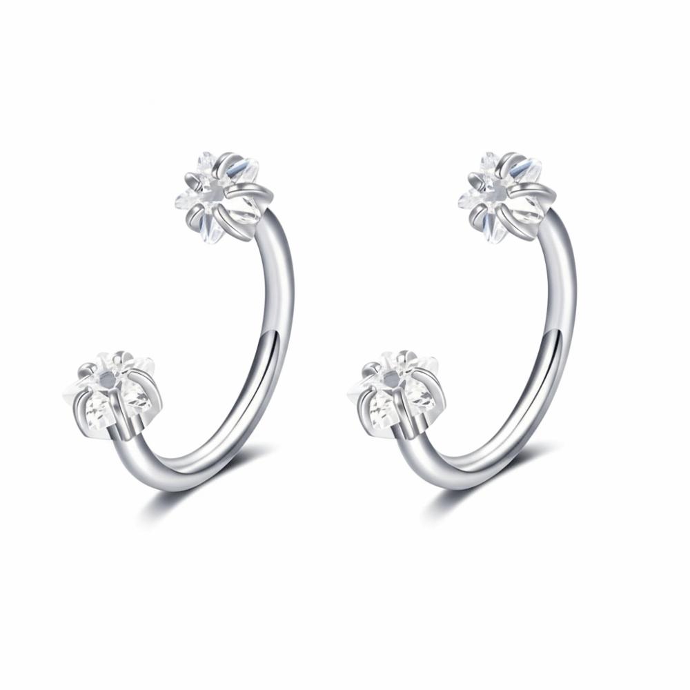 2 PCS Elegant Nose Ring Stainless Steel Daith Piercing Jewelry Cartilage Helix Earrings  Daily
