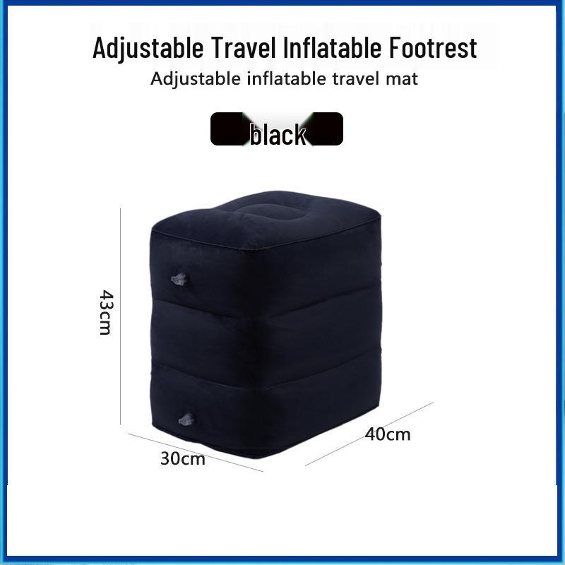Inflatable Three-Layer Adjustable Footrest Cushion for Travel